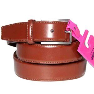 Duchamp London Cognac Brown Leather Dress Belt Handcrafted Men's Size XL 42 - 44